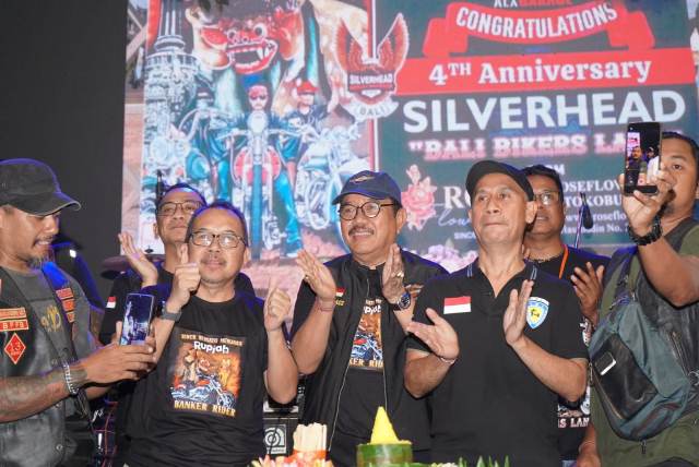 Wagub Cok Ace Apresiasi Kegiatan Sosial Republik Silver Head Harley Davidson Serangkaian Hari Jadinya Yang Ke-4