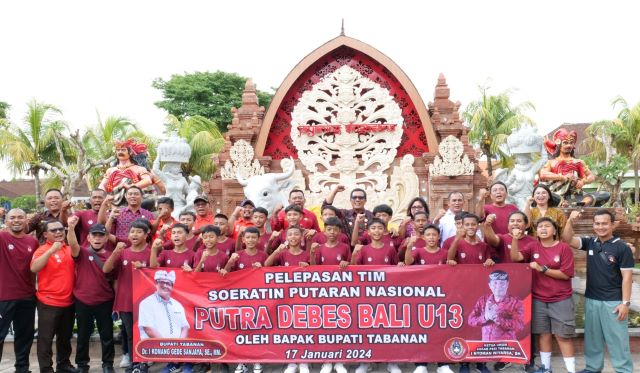 Bupati Tabanan Lepas Tim U-13 Menuju Final Soeratin 2024