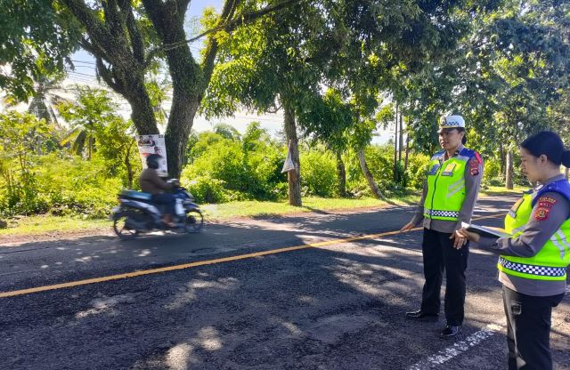 Sat Lantas Polres Tabanan Survey Jalur Denpasar-Gilimanuk Cegah Kecelakaan