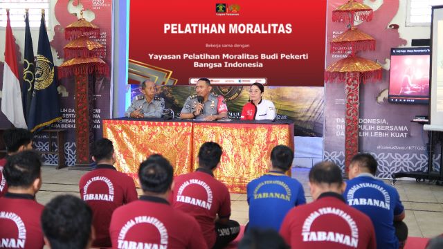 Warga Binaan Lapas Tabanan Ikuti Pelatihan Moralitas