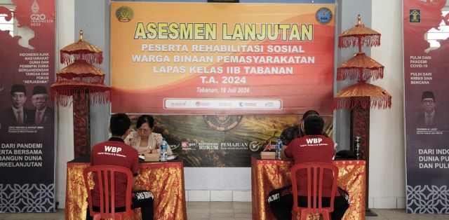 30 Warga Binaan Lapas Tabanan Ikuti Asesmen Lanjutan Program Rehabilitasi Sosial