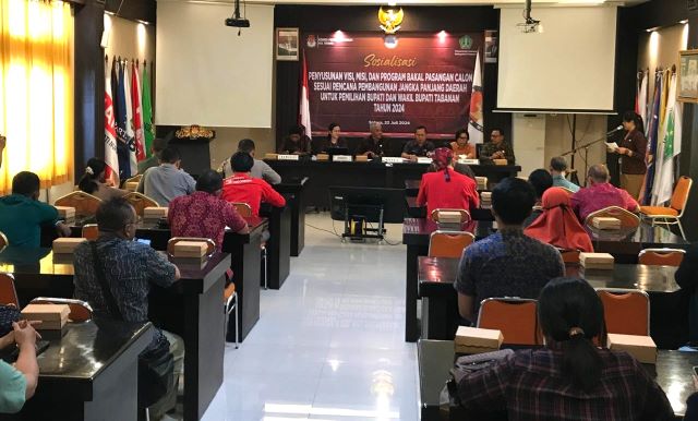 KPU Tabanan Sosialisasi Penyusunan Visi Misi Balon Bupati Dan Wakil Bupati