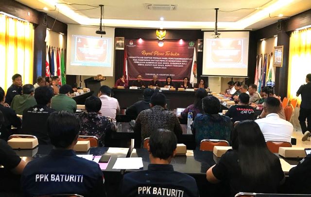 KPU Tabanan Gelar Rapat Pleno Terbuka Rekapitulasi DPHP dan Penetapan DPS