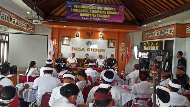 Desa Gubug Dinilai Tim Penilai Desa Anti Korupsi Provinsi Bali