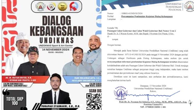 Mulia-PAS Tidak Hadir, Dialog Kebangsaan BEM se-Bali di Undiknas Batal