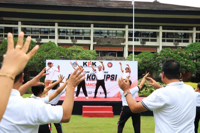 Senam Bersama Padukan Gerak Langkah dalam Pemberantasan Korupsi