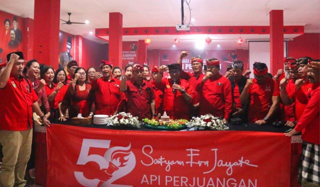 <h1>HUT ke-52: DPC PDI Perjuangan Tabanan Kobarkan Semangat Juang Tak Pernah Padam</h1><p style='font-size:18px;'><i>Perayaan Hari Ulang Tahun ke-52 Partai Demokrasi Indonesia Perjuangan</i></p>