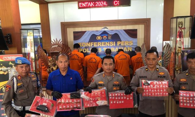 Polres Tabanan Bongkar Jaringan Narkoba, 13 Tersangka Dibekuk