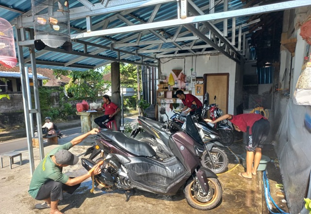 Tumpek Landep, SAE Cuci Motor Lapas Tabanan Diserbu Pelanggan