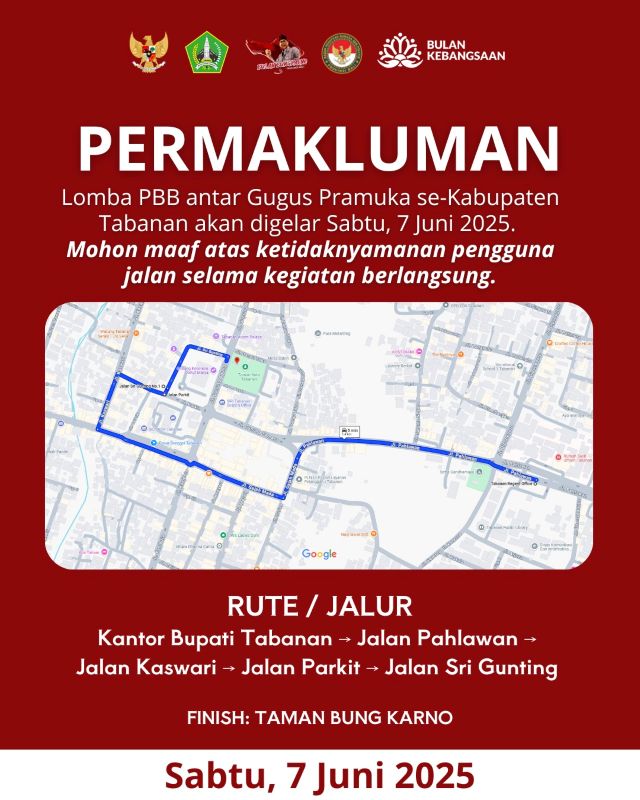 Lomba PBB Pramuka di Tabanan: Rekayasa Lalu Lintas Siap Berlaku