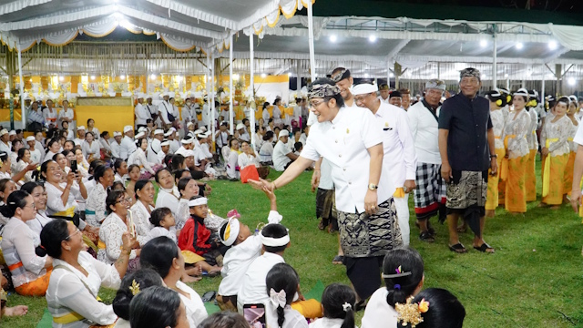 Hadiri Karya Pitra Yadnya dan Manusa Yadnya Kinembulan Desa Adat Sading, Giri Prasta: Solidaritas Ringankan Beban Masyarakat