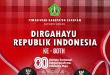 Bupati Sanjaya dan Wabup Dirga Ucapkan HUT ke-80 RI, Ajak Warga Tabanan Jaga Semangat Persatuan Bupati Sanjaya dan Wabup Dirga Ucapkan HUT ke-80 RI, Ajak Warga Tabanan Jaga Semangat Persatuan