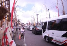 Hari ke-9 Ngusaba Kedasa di Batur Kondusif, Polisi Terapkan Rekayasa Lalin Suasana pemedek dan pengamanan lalu lintas di Pura Ulun Danu Batur saat Ngusaba Kedasa