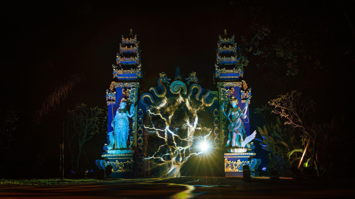 Gerbang Utama Nuanu Park sebagai jalan utama menuju Nuanu Creative City
