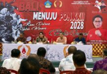 Giri Prasta Kumpulkan Pengurus KONI Bali, Fokus Tingkatkan Prestasi Atlet Muda Wagub Bali I Nyoman Giri Prasta memimpin rapat koordinasi pengurus KONI Bali