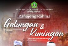 Bupati Sanjaya dan Wabup Dirga Sampaikan Ucapan Galungan-Kuningan Bupati Tabanan I Komang Gede Sanjaya dan Wakil Bupati I Made Dirga menyampaikan ucapan Selamat Hari Raya Galungan dan Kuningan