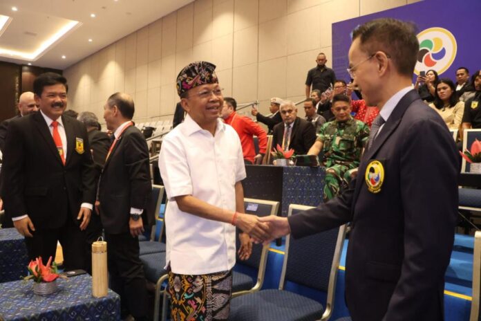 Gubernur Bali Wayan Koster menghadiri pembukaan Kejuaraan Karate Asia Senior 2026 di Bali Nusa Dua Convention Center