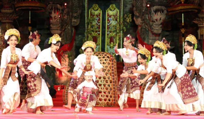 Penampilan Duta Kabupaten Tabanan pada Parade Gong Kebyar Wanita di Pesta Kesenian Bali (PKB) XLVIII Tahun 2026 di Panggung Terbuka Ardha Candra, Denpasar