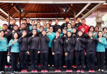 Bunda Rai Sanjaya Semangati Duta Tabanan di HKG PKK Bali 2026 Ketua TP PKK Kabupaten Tabanan Ny. Rai Wahyuni Sanjaya memberikan semangat kepada duta Tabanan yang mengikuti lomba HKG PKK ke-54 Tingkat Provinsi Bali