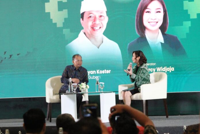 Gubernur Bali Wayan Koster saat menjadi pembicara Fintech Lending Days 2026 di Denpasar