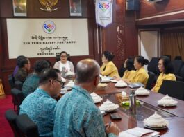 WHDI Bali Bidik Remaja, Catur Guru Lawan Bullying Putri Koster menerima audiensi WHDI Bali di Denpasar