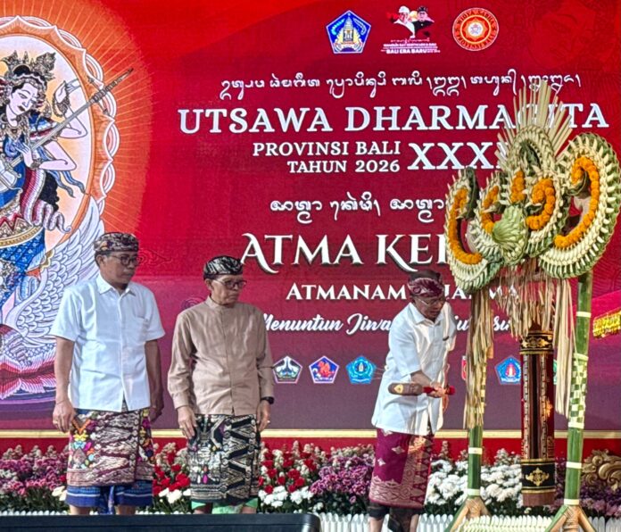 Gubernur Bali Wayan Koster membuka Utsawa Dharma Gita Bali XXXIII 2026 di Gedung Ksirarnawa Denpasar