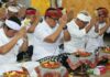 Bupati Tabanan I Komang Gede Sanjaya menghadiri Karya Agung di Pura Dalem Desa Adat Bajera, Selemadeg, yang melibatkan 832 KK krama adat