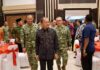 Wayan Koster menghadiri pisah sambut Pangdam IX/Udayana Made Putra Widiastawa dan Piek Budyakto di Makodam IX/Udayana.