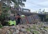 Truk Kontainer Terjun ke Jurang di Jembatan Yeh Bakung Tabanan, Kernet Tewas Kecelakaan truk kontainer di Jembatan Yeh Bakung Selemadeg Barat Tabanan